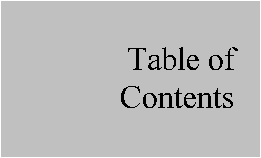 Text Box: Table of Contents
