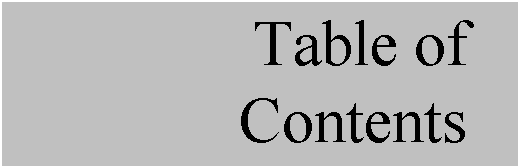 Text Box: Table of Contents