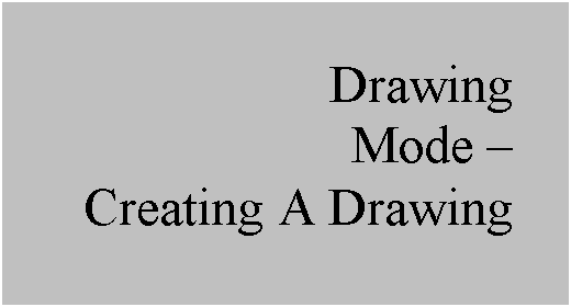 Text Box: Drawing
Mode – 
Creating A Drawing
