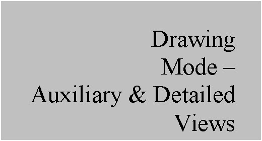 Text Box: Drawing
Mode – 
Auxiliary & Detailed Views
