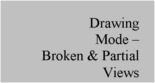 Text Box: Drawing
Mode – 
Broken & Partial Views
