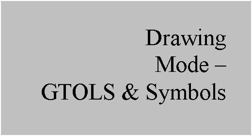 Text Box: Drawing
Mode – 
GTOLS & Symbols
