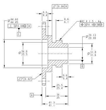 We will start by completing the two geometric tolerances onthe cross ...